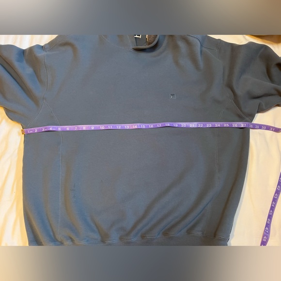 Men’s Fila hoodie sweatshirt.  Pullover, size XXL.  Slate blue - Picture 5 of 7